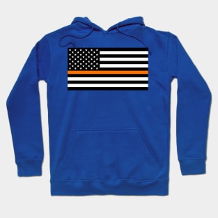 Thin Orange Line American Flag Hoodie